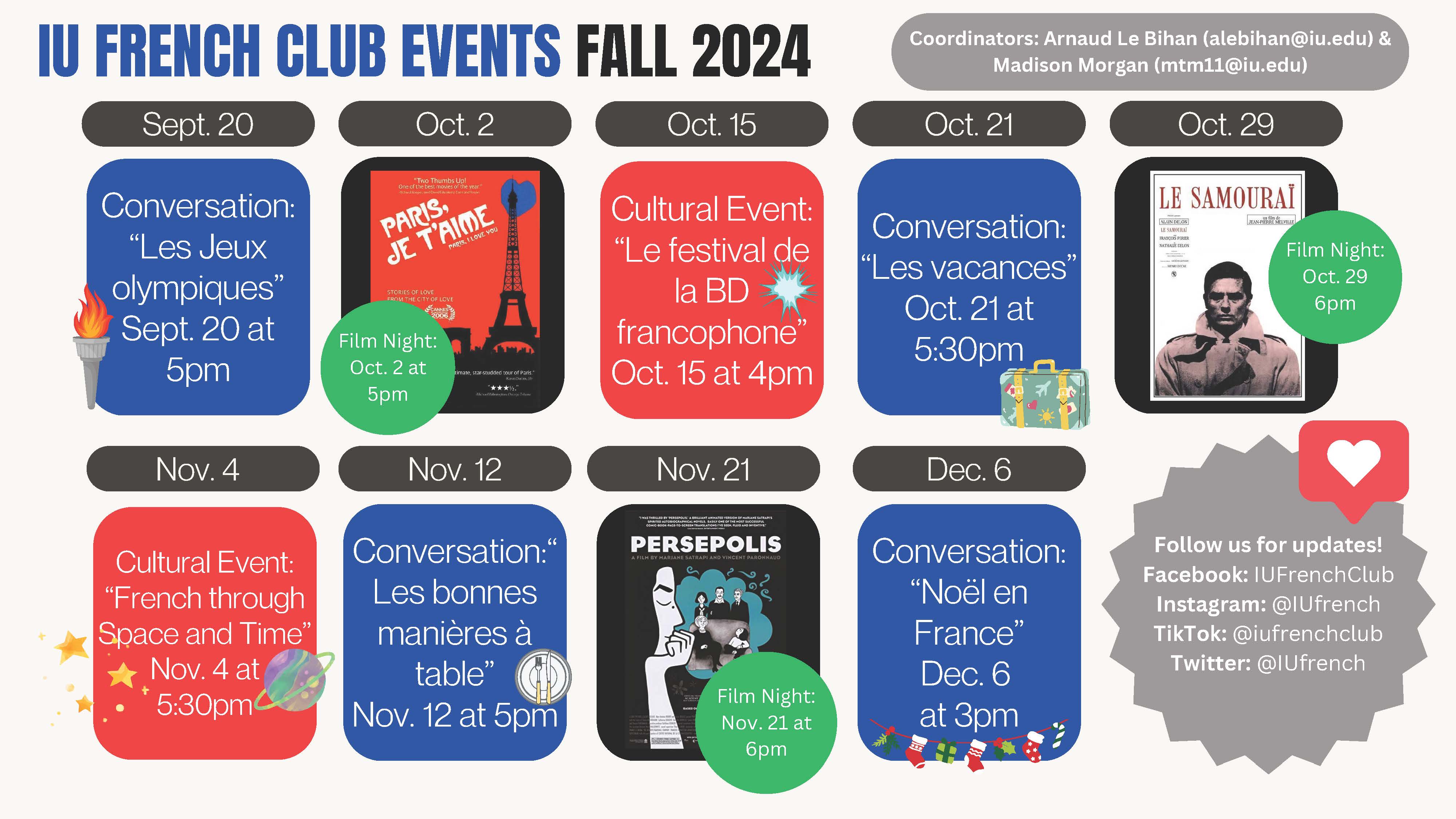 french club events flyer