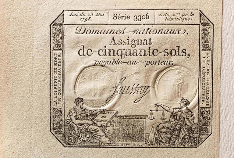 Stamp of the French revolution times from 1793