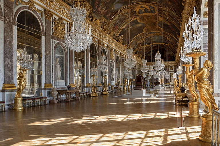 ''Galerie des Glaces'' (Hall of Mirrors) in the Palace of Versailles, Versailles, France.