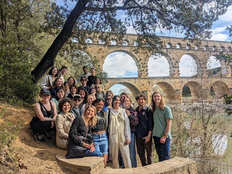 APA students at the Pont du Gard