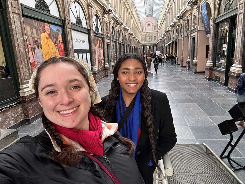 Fiona Pol and Zarbria Thomas in Brussels 