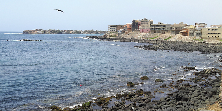 Ocean view of Dakar, Senegal.